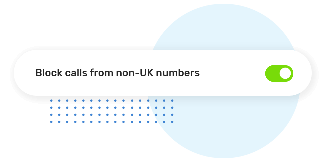 Block international calls automatically