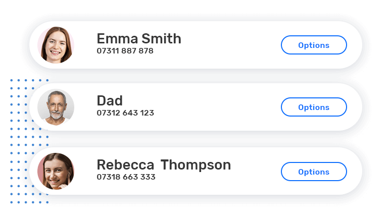 Easily accessible contact book