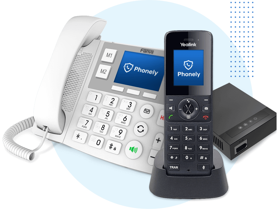 Phonely's digital landline devices